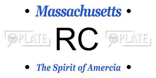 RC Massachusetts License Plate