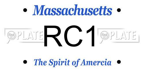 RC1 Massachusetts License Plate