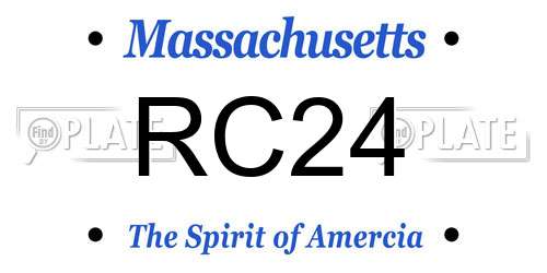 RC24 Massachusetts License Plate