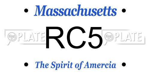 RC5 Massachusetts License Plate
