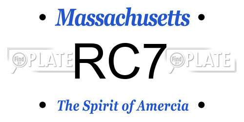 RC7 Massachusetts License Plate