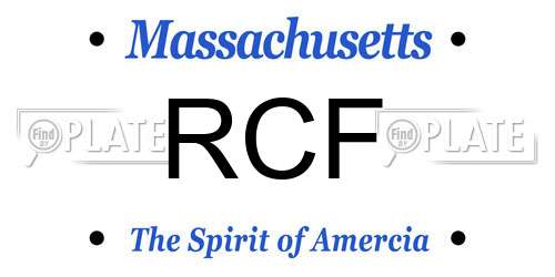 RCF Massachusetts License Plate