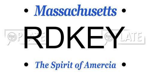 RDKEY Massachusetts License Plate