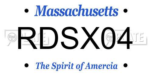 RDSX04 Massachusetts License Plate
