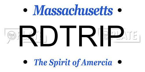 RDTRIP Massachusetts License Plate