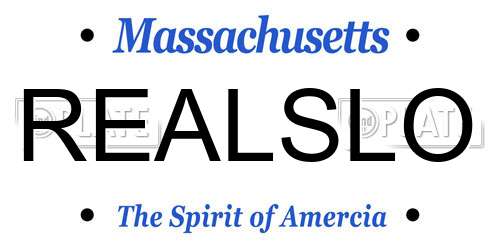 REALSLO Massachusetts License Plate