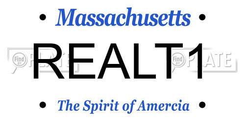 REALT1 Massachusetts License Plate