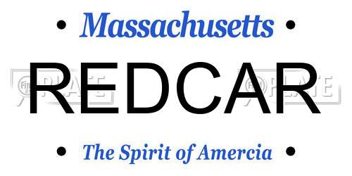 REDCAR Massachusetts License Plate
