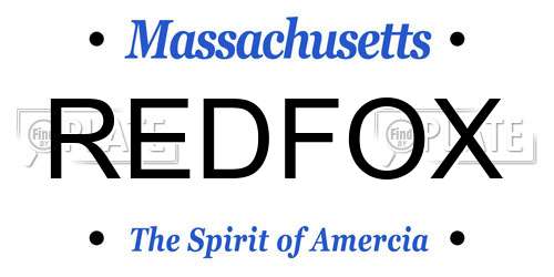 REDFOX Massachusetts License Plate