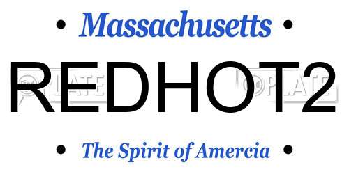 REDHOT2 Massachusetts License Plate