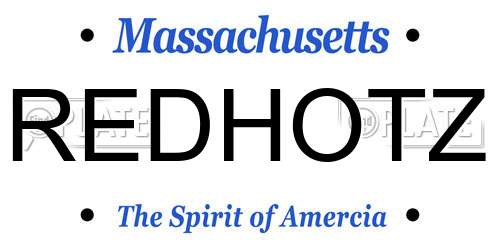 REDHOTZ Massachusetts License Plate