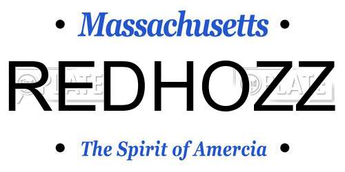REDHOZZ Massachusetts License Plate