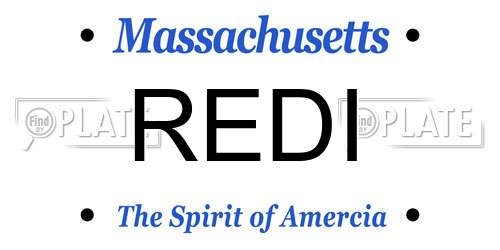 REDI Massachusetts License Plate