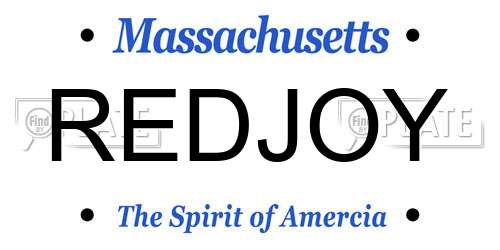 REDJOY Massachusetts License Plate