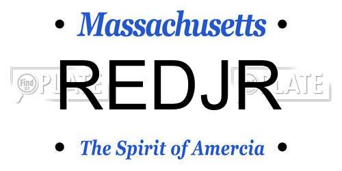 REDJR Massachusetts License Plate