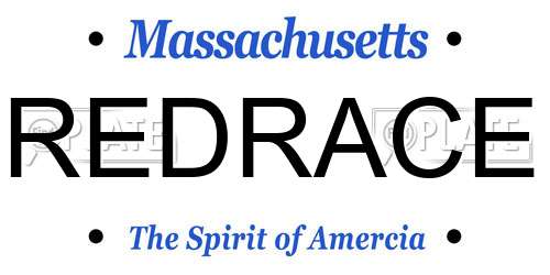 REDRACE Massachusetts License Plate
