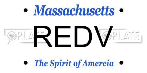REDV Massachusetts License Plate