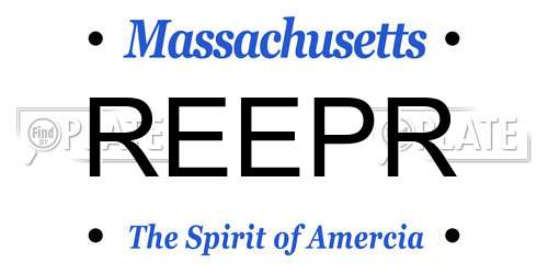 REEPR Massachusetts License Plate