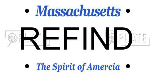 REFIND Massachusetts License Plate