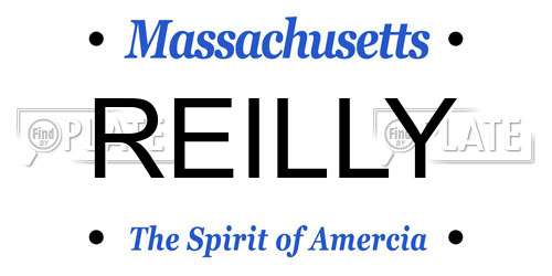 REILLY Massachusetts License Plate