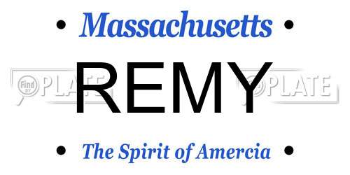 REMY Massachusetts License Plate
