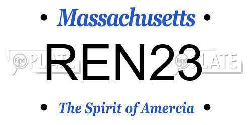 REN23 Massachusetts License Plate