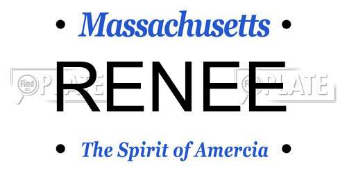 RENEE Massachusetts License Plate