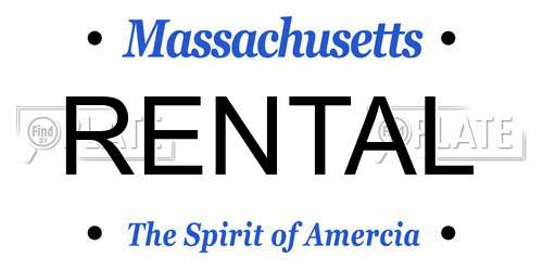 RENTAL Massachusetts License Plate