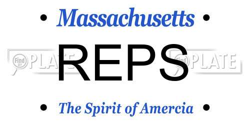 REPS Massachusetts License Plate