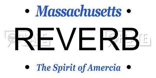 REVERB Massachusetts License Plate