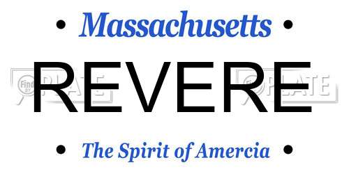 REVERE Massachusetts License Plate