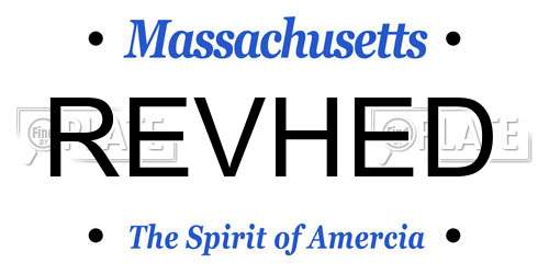 REVHED Massachusetts License Plate