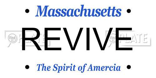 REVIVE Massachusetts License Plate