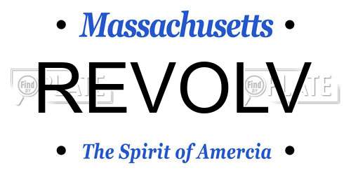 REVOLV Massachusetts License Plate
