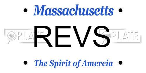 REVS Massachusetts License Plate