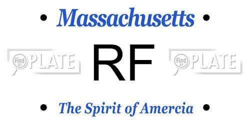 RF Massachusetts License Plate