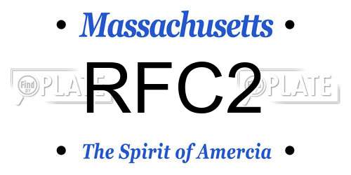 RFC2 Massachusetts License Plate