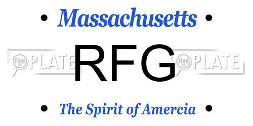 RFG Massachusetts License Plate