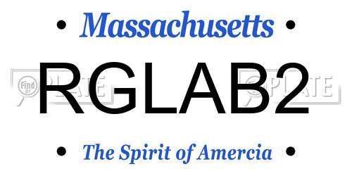 RGLAB2 Massachusetts License Plate