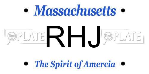 RHJ Massachusetts License Plate