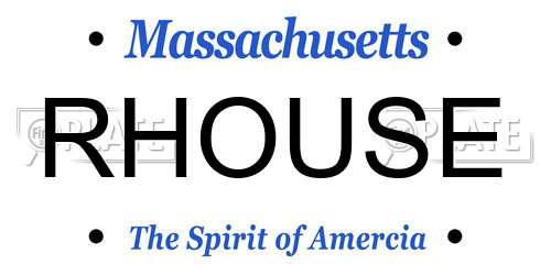 RHOUSE Massachusetts License Plate