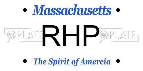 RHP Massachusetts License Plate