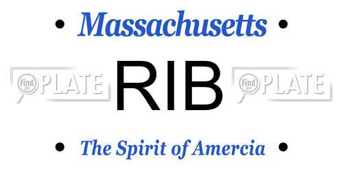 RIB Massachusetts License Plate