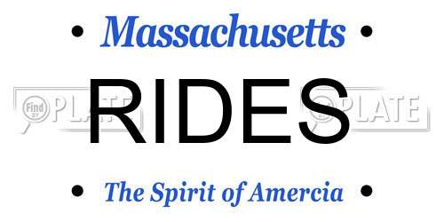 RIDES Massachusetts License Plate