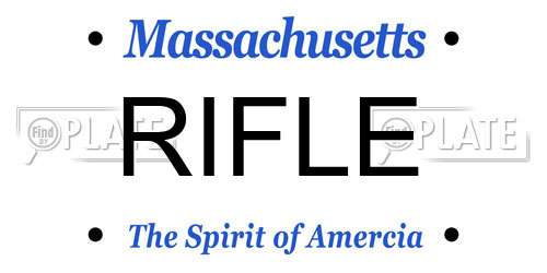 RIFLE Massachusetts License Plate