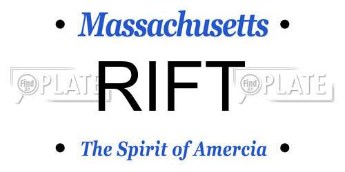 RIFT Massachusetts License Plate