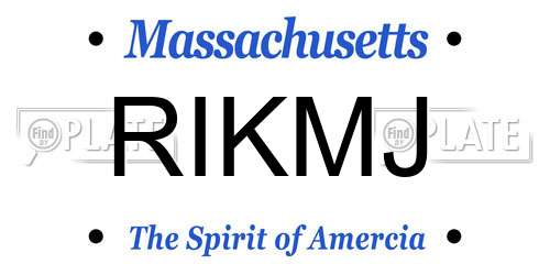 RIKMJ Massachusetts License Plate