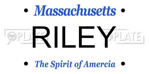 RILEY Massachusetts License Plate