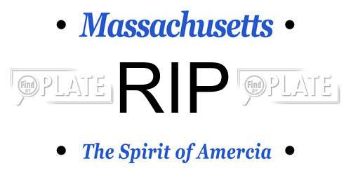 RIP Massachusetts License Plate