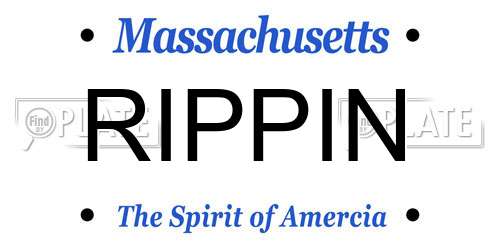RIPPIN Massachusetts License Plate